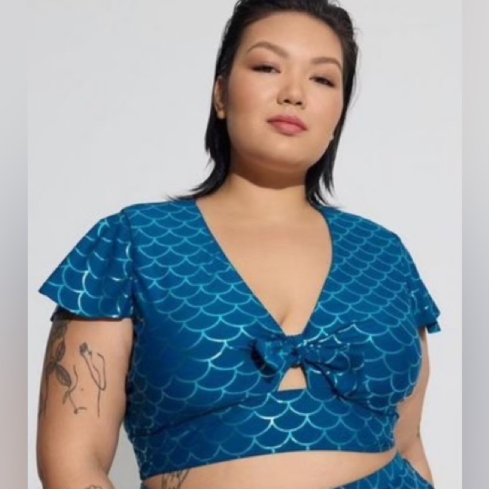 NWOT TORRID MERMAID SWIMTOP Sz. 5. Versatile, crop top, Workout, everyday wear.